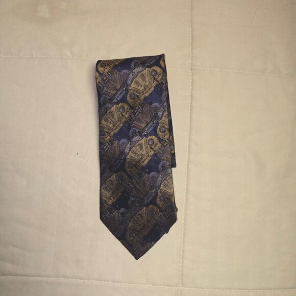 Vintage Italian Silk Tie, Car Pattern, Novelty, 80s 90s Retro - Rinaldo Carelli - Picture 5 of 5
